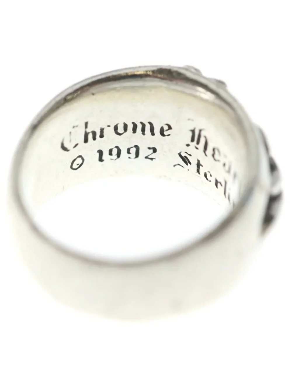 Chrome Hearts Flrl Crs Floral Cross Ring Silver